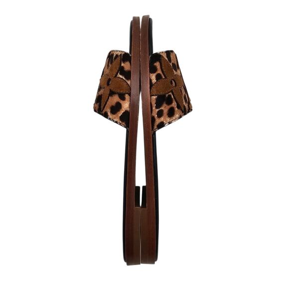Louis Vuitton Lock It Flat Slide Sandal Mule Brown Black Leopard LV Size 36 US 6 - Picture 6 of 11